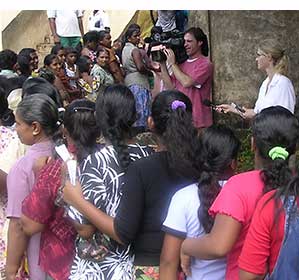 Lining up for help after the tsunami in Sri Lanka in 2004