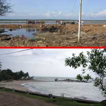Shore along the southern Sri Lankan coast