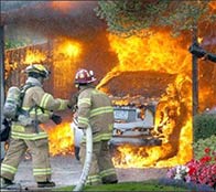 Gas leak explosion destroys home in Bellevue Washington photo courtesy Seattle PI - September 2004